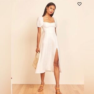 Reformation Denver Linen Midi Dress Size 6